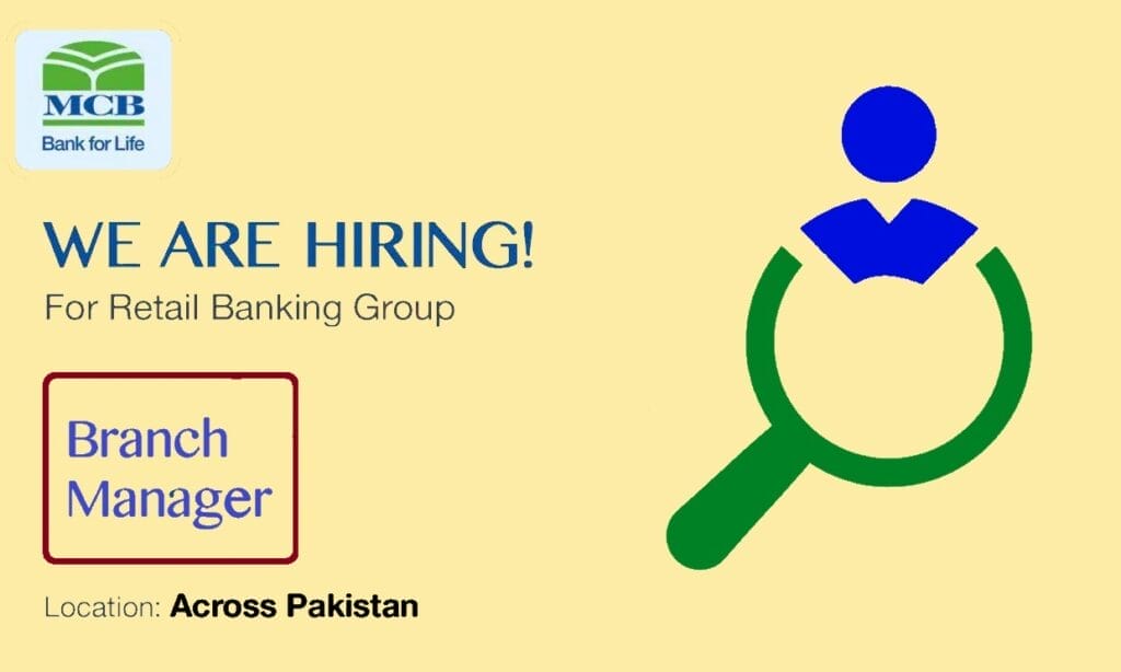 MCB Bank Branch Manager Jobs