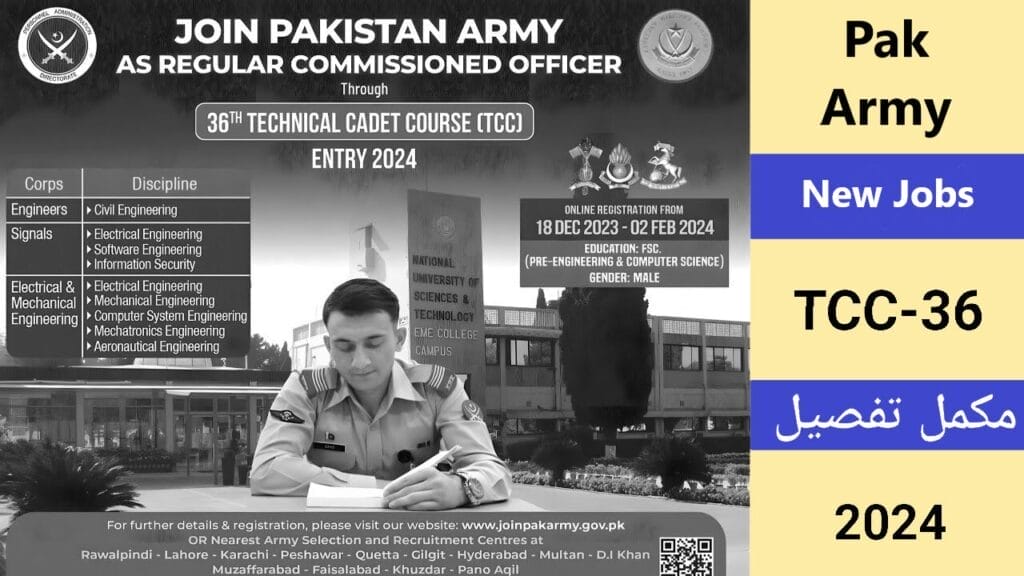 Pak Army TCC 36 Registration 2024