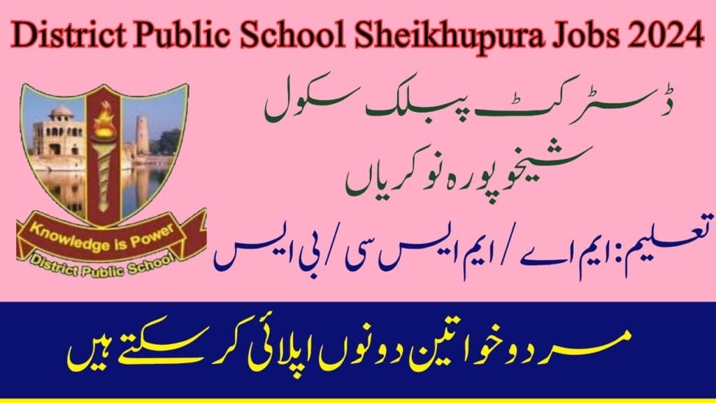 District Public School Sheikhupura Jobs