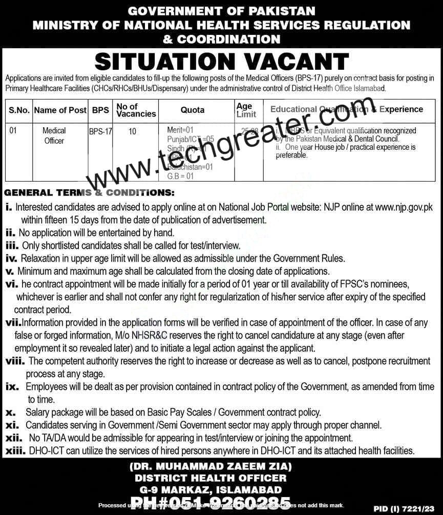 Ministry Of National Health Services Jobs